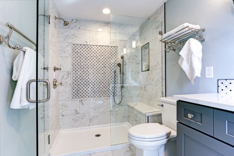 Large-Format Tile Shower Wall